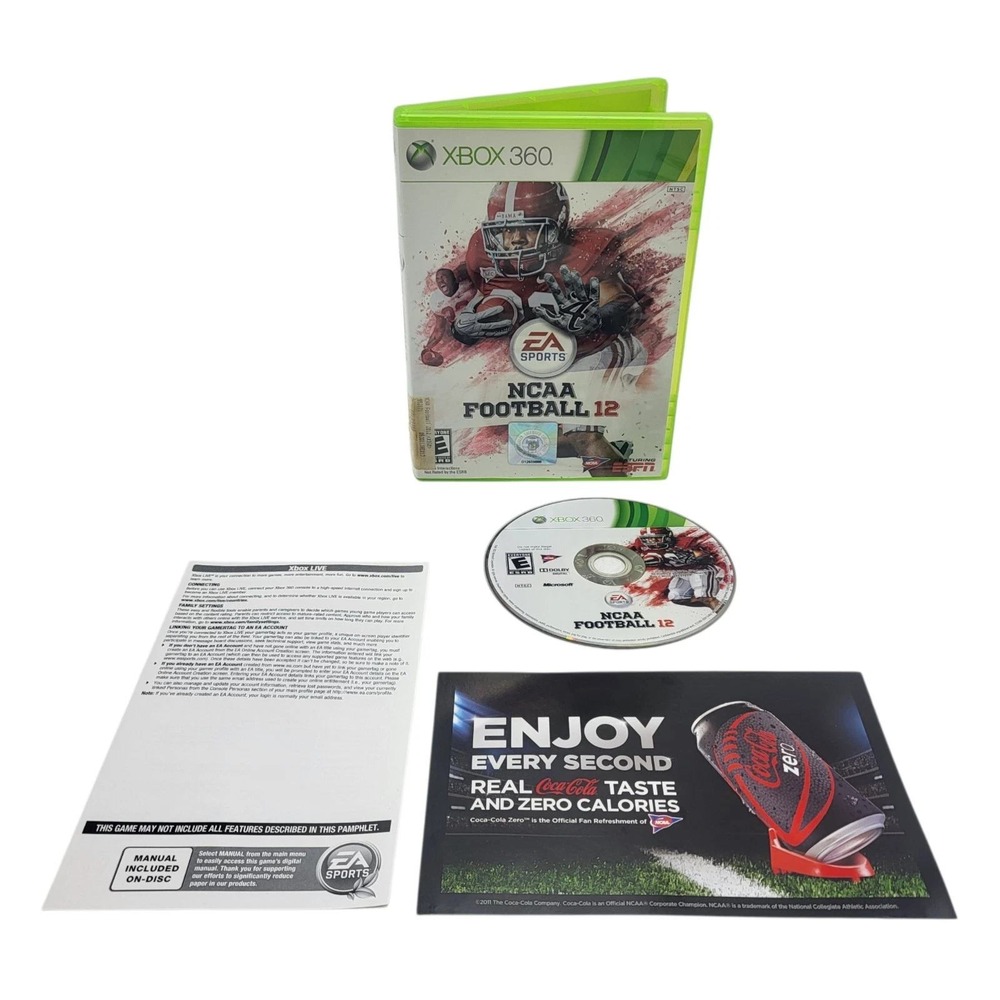 NCAA Football 12 Microsoft Xbox 360 EA Sports Mark Ingram Cover CIB